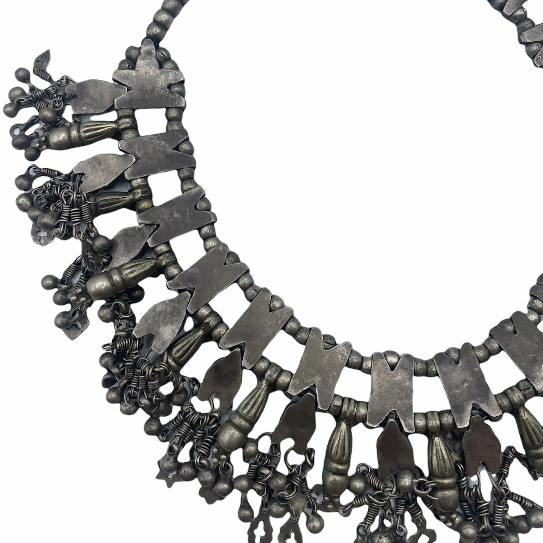 Indian Silver Choker with Turquoise and Lapis