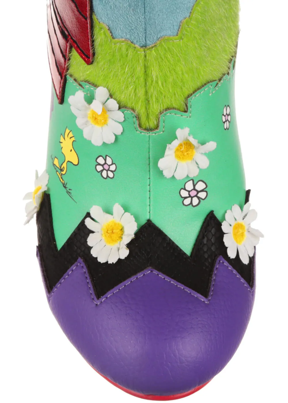 Irregular Choice x Peanuts Dream The Day Away Boots Blue Green