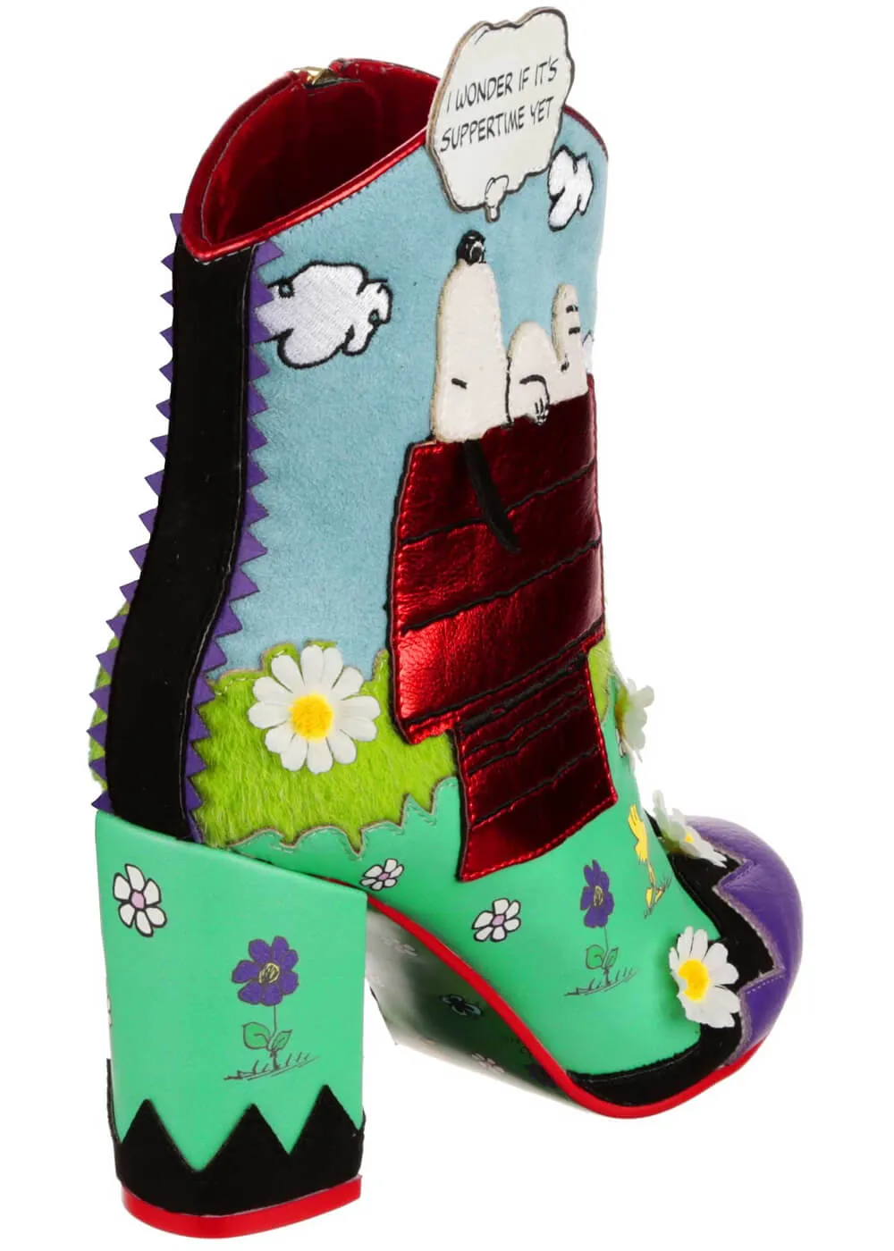 Irregular Choice x Peanuts Dream The Day Away Boots Blue Green