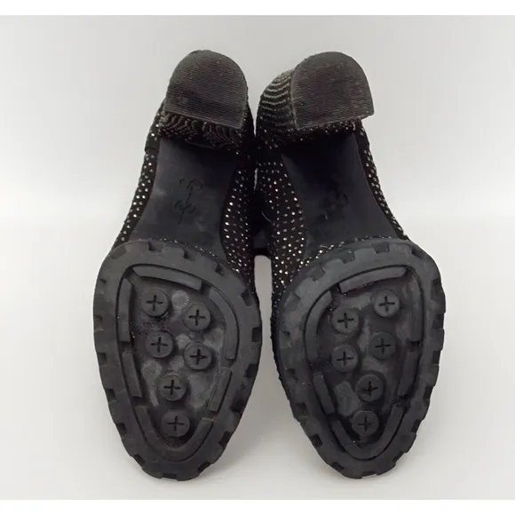 Jessica Simpson Irella 2 Platform Bootie Combat‎ Lace-up Goth Black  S6