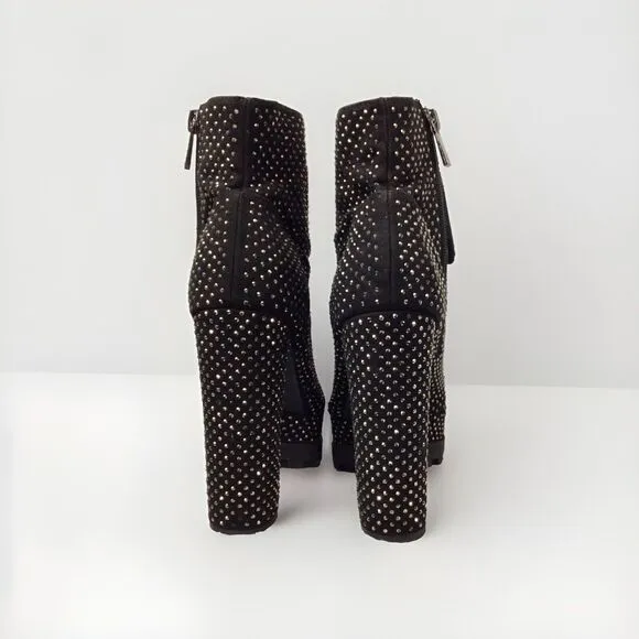 Jessica Simpson Irella 2 Platform Bootie Combat‎ Lace-up Goth Black  S6