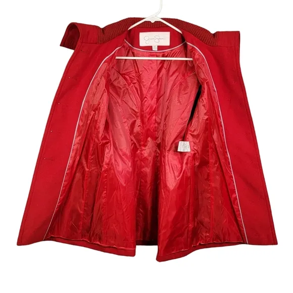 Jessica Simpson Red Button Fashion Stylish Pea Coat Women's Size SML
