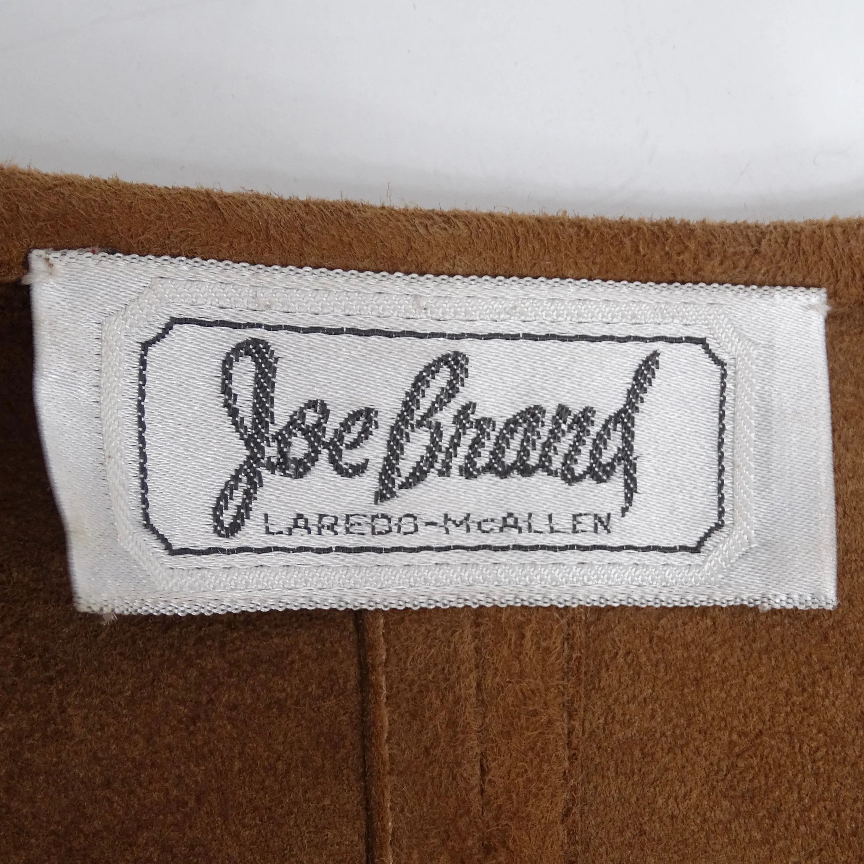 Joe Brand 1980s Hand Painted Suede Short Sleeve Duster