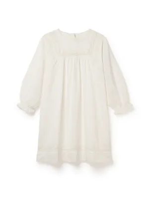 Lace and Embroidery Dress - Ecru
