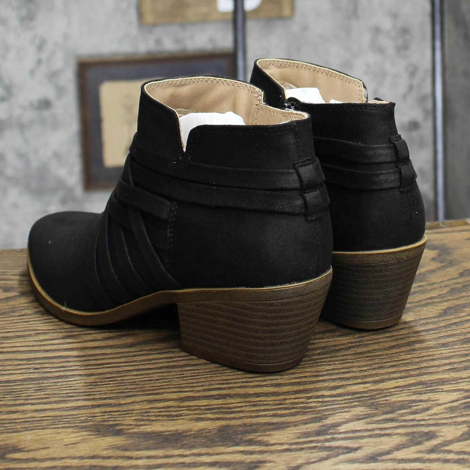 Lifestride Womens Prairie Black Booties G7442S1 Black 9M