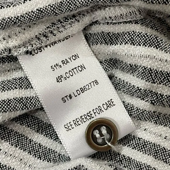 Lost   Wander Kika Striped Button-Up Midi Dress - Grey - XL