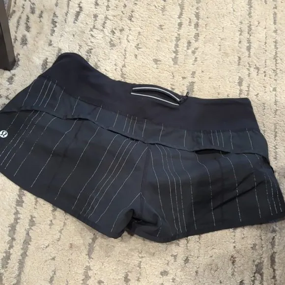 Lululemon Run: Speed Short *Reflective Black