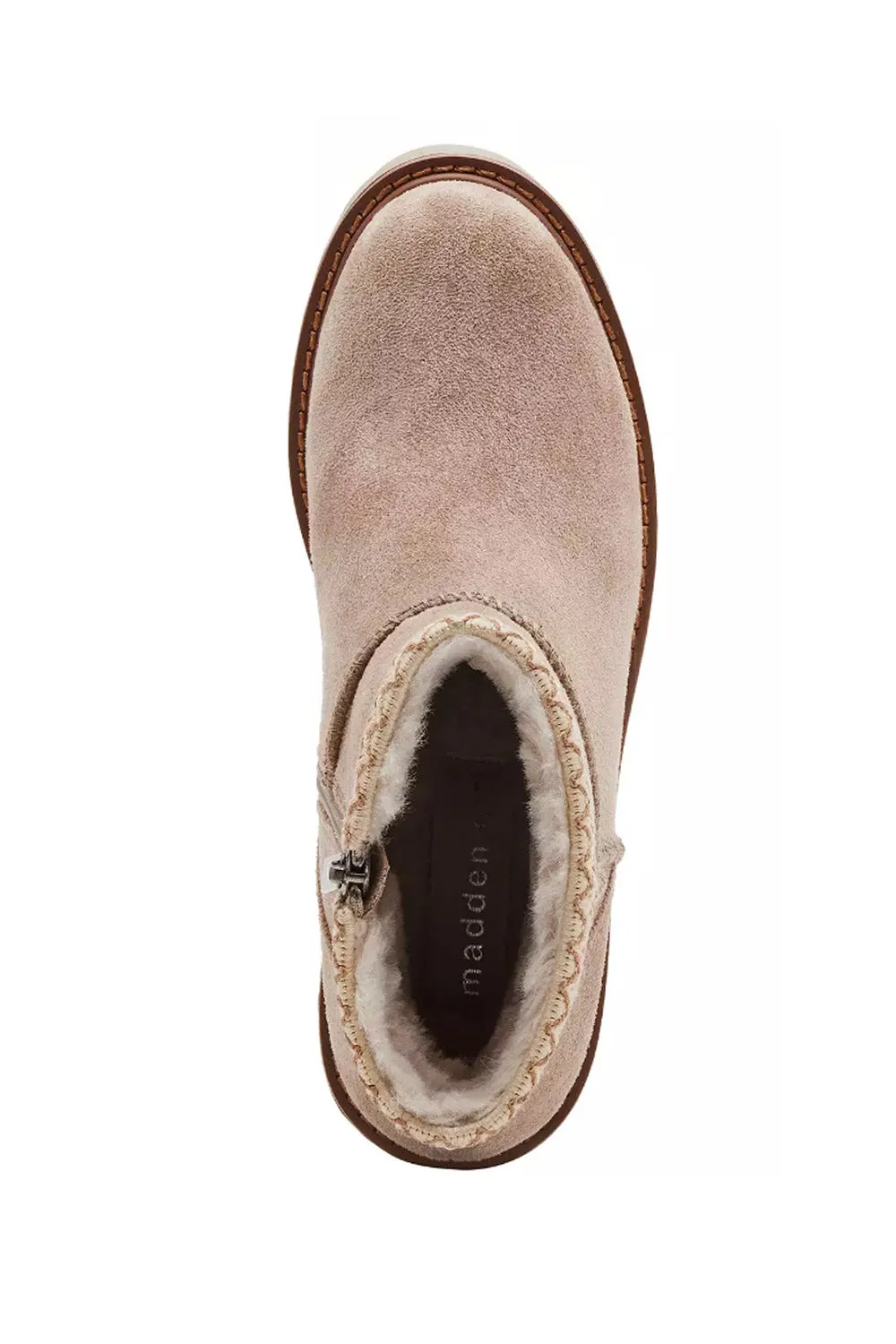 Madden Girl Alaska Block Heel Booties for Women in Stone | ALASKA-STONE