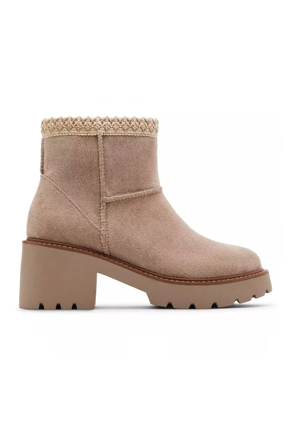 Madden Girl Alaska Block Heel Booties for Women in Stone | ALASKA-STONE