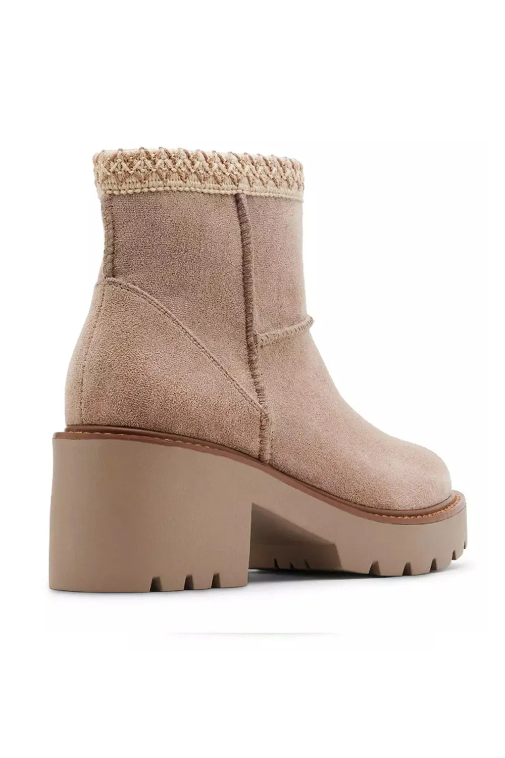 Madden Girl Alaska Block Heel Booties for Women in Stone | ALASKA-STONE