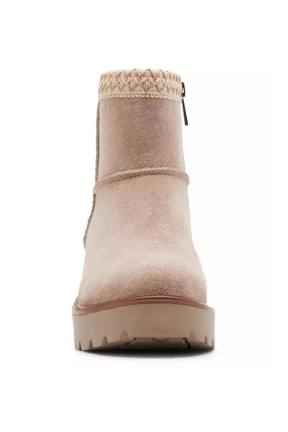 Madden Girl Alaska Block Heel Booties for Women in Stone | ALASKA-STONE