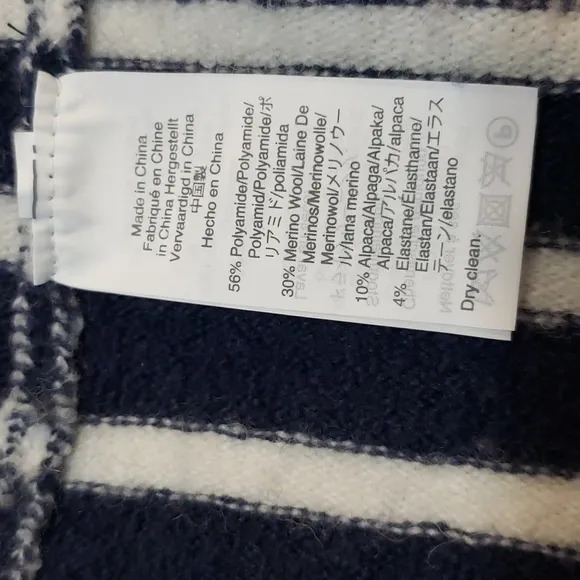 Madewell Cozy Walker Striped Cardigan, Color Dark Nightfall, Size L