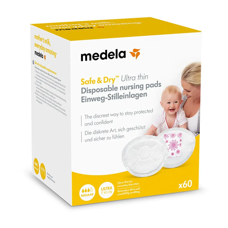 Medela Safe n Dry Ultra Thin Nursing Pads 60Pk