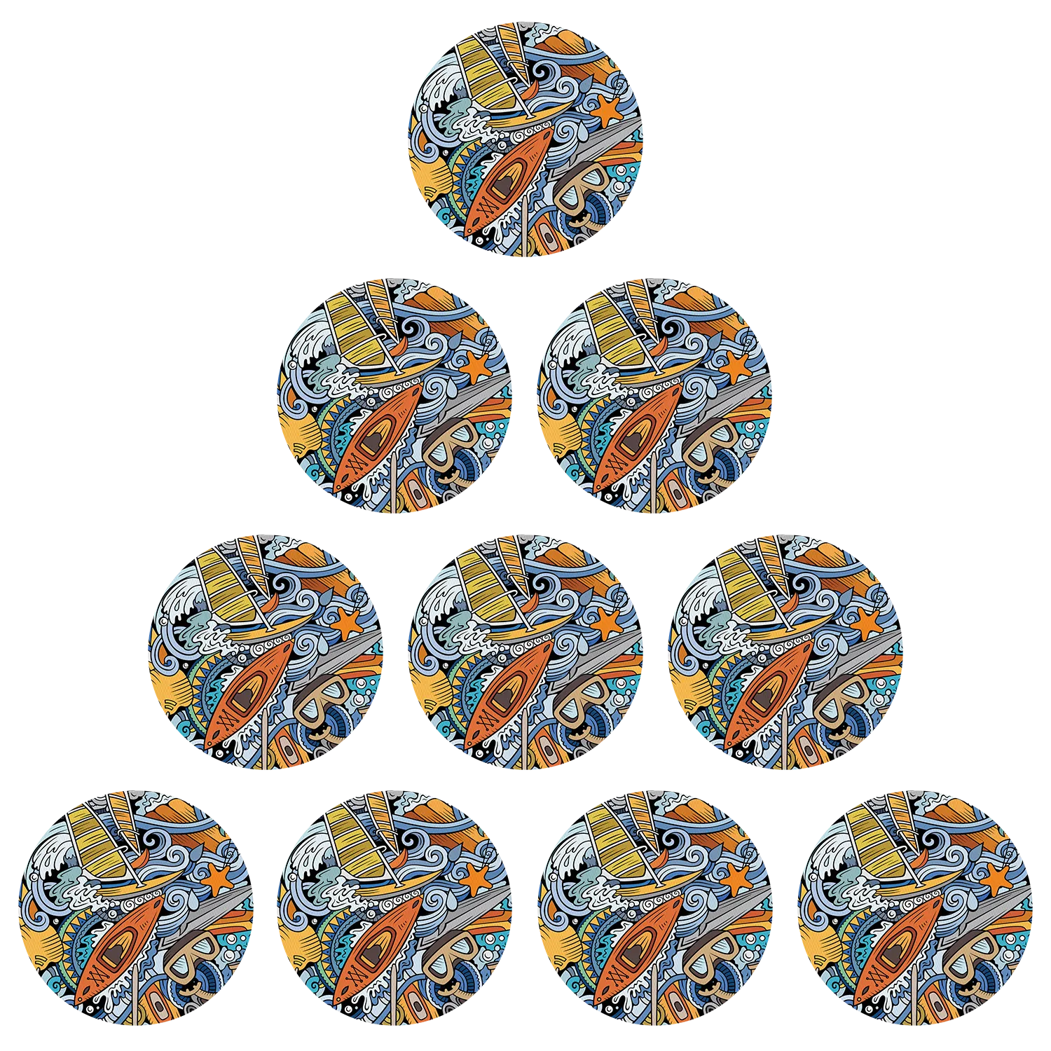 Medtronic Watersport Doodles Design Patches