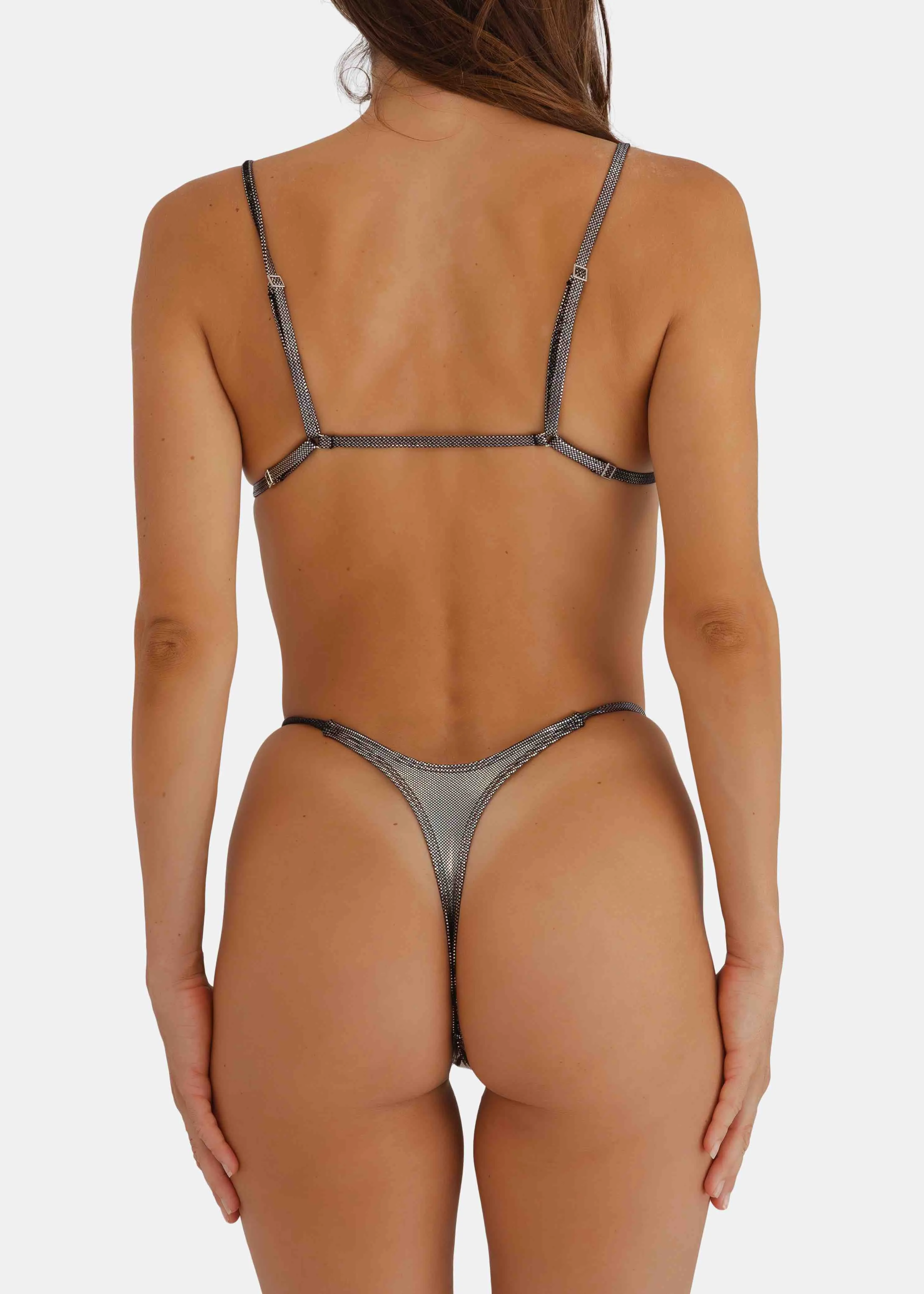 MIRAGE BIKINI TOP - Chrome Silver