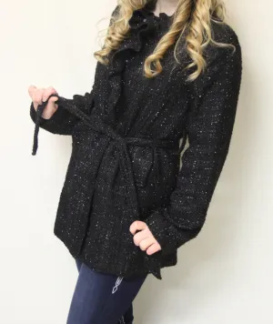 Moka Sport | Black Botton Up Jacket with Silver