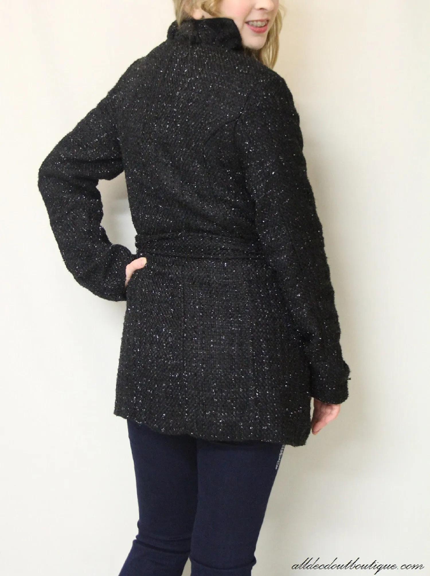 Moka Sport | Black Botton Up Jacket with Silver
