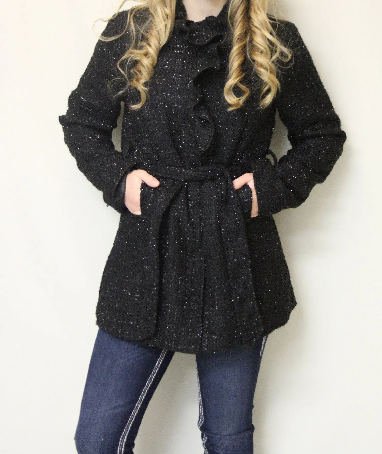 Moka Sport | Black Botton Up Jacket with Silver