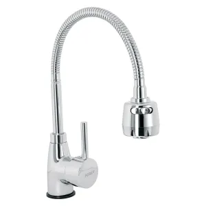 Monomando para fregadero con cuello flexible, cromo, Tubig, Foset 47386