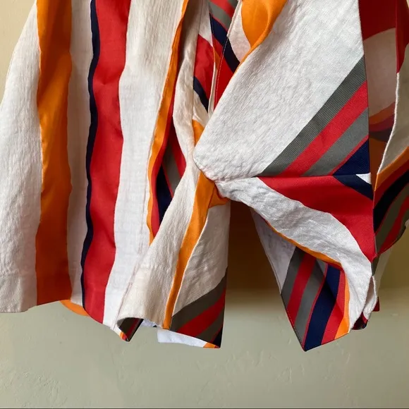 MSGM Milano Orange Striped Wide Leg Shirts 40