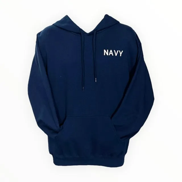 NAVY - Custom Embroidered by Veteran Women,  'I EARNED my Boots!' Hoodie