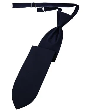 Navy Herringbone Kids Necktie