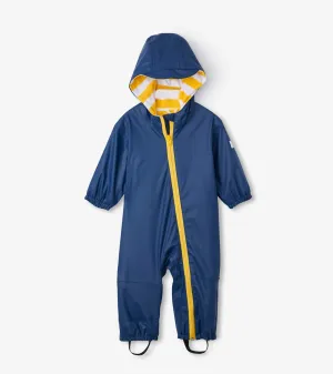 Navy Terry Lined Baby Bundler
