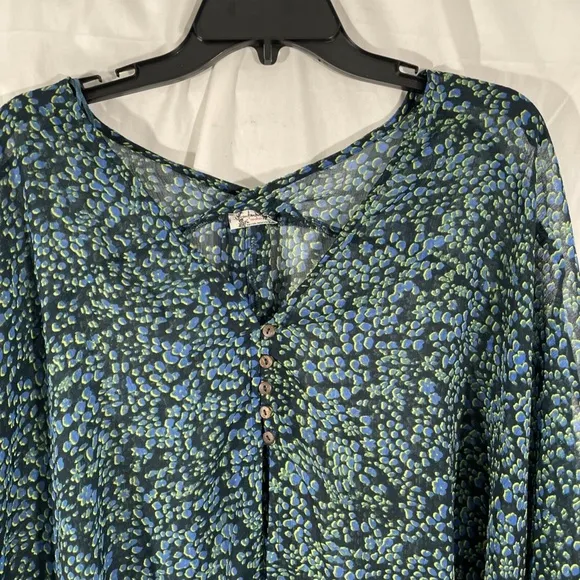 NEW $78 Free People‎ Intimately FP [ Small ] Sleepin In Shirt in Navy Blue Green