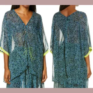 NEW $78 Free People‎ Intimately FP [ Small ] Sleepin In Shirt in Navy Blue Green