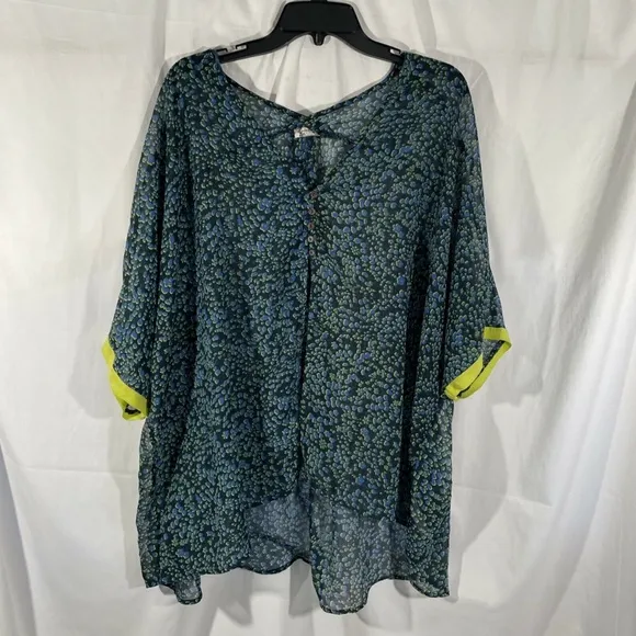 NEW $78 Free People‎ Intimately FP [ Small ] Sleepin In Shirt in Navy Blue Green