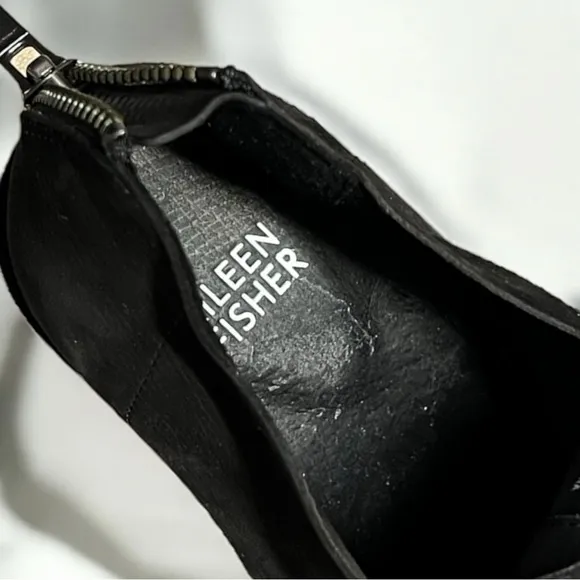 NEW Eileen Fisher Irwin Black Suede Bootie Women's Size 5 or  Big Girl Size 3