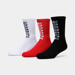 New HOODRICH OG TRACK SOCKS (3 PACK) BLACK / WHITE - LYCHEE Sz 8.5-11