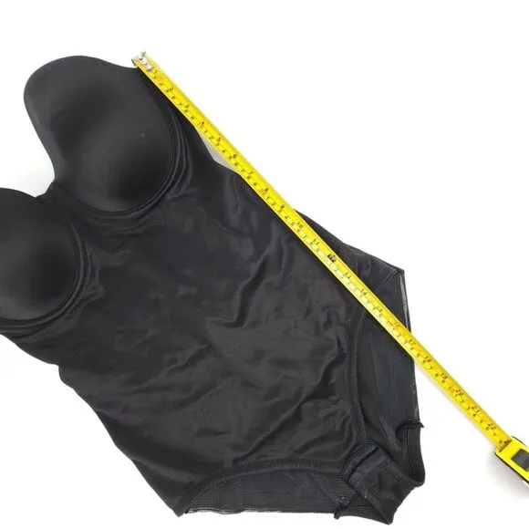 NEW Miraclesuit Shape Away Strapless Shaping Bodysuit Bustier Slimming 38C Black