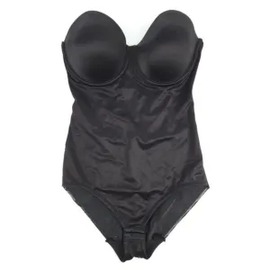 NEW Miraclesuit Shape Away Strapless Shaping Bodysuit Bustier Slimming 38C Black