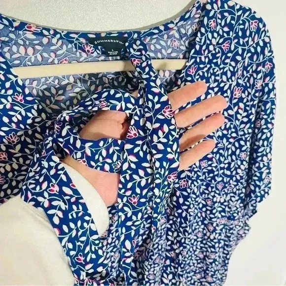 NEW Sumersalt Easy Breezy Voile Maxi Dress Beach Twilight Floral Resortwear