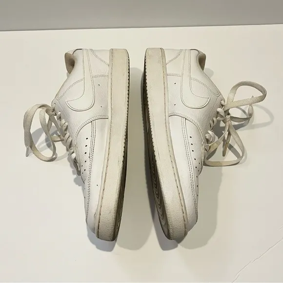 Nike court vision low triple white sneakers 11