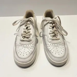 Nike court vision low triple white sneakers 11