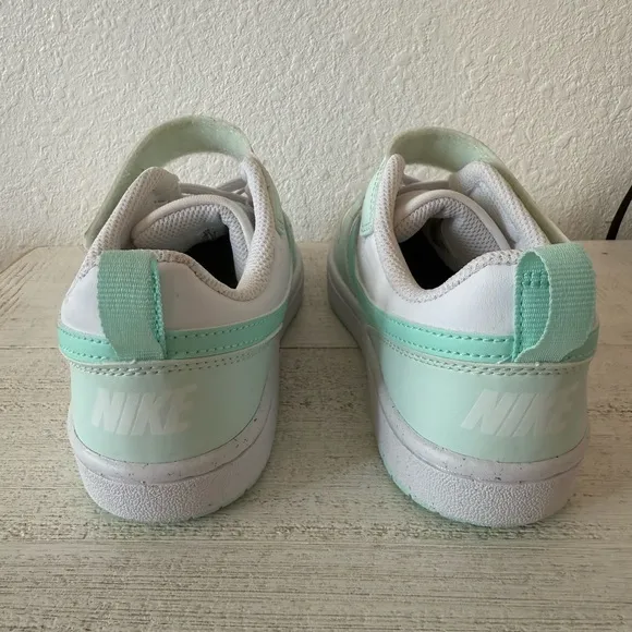 Nike Green and White Sneakers with Velcro Strap