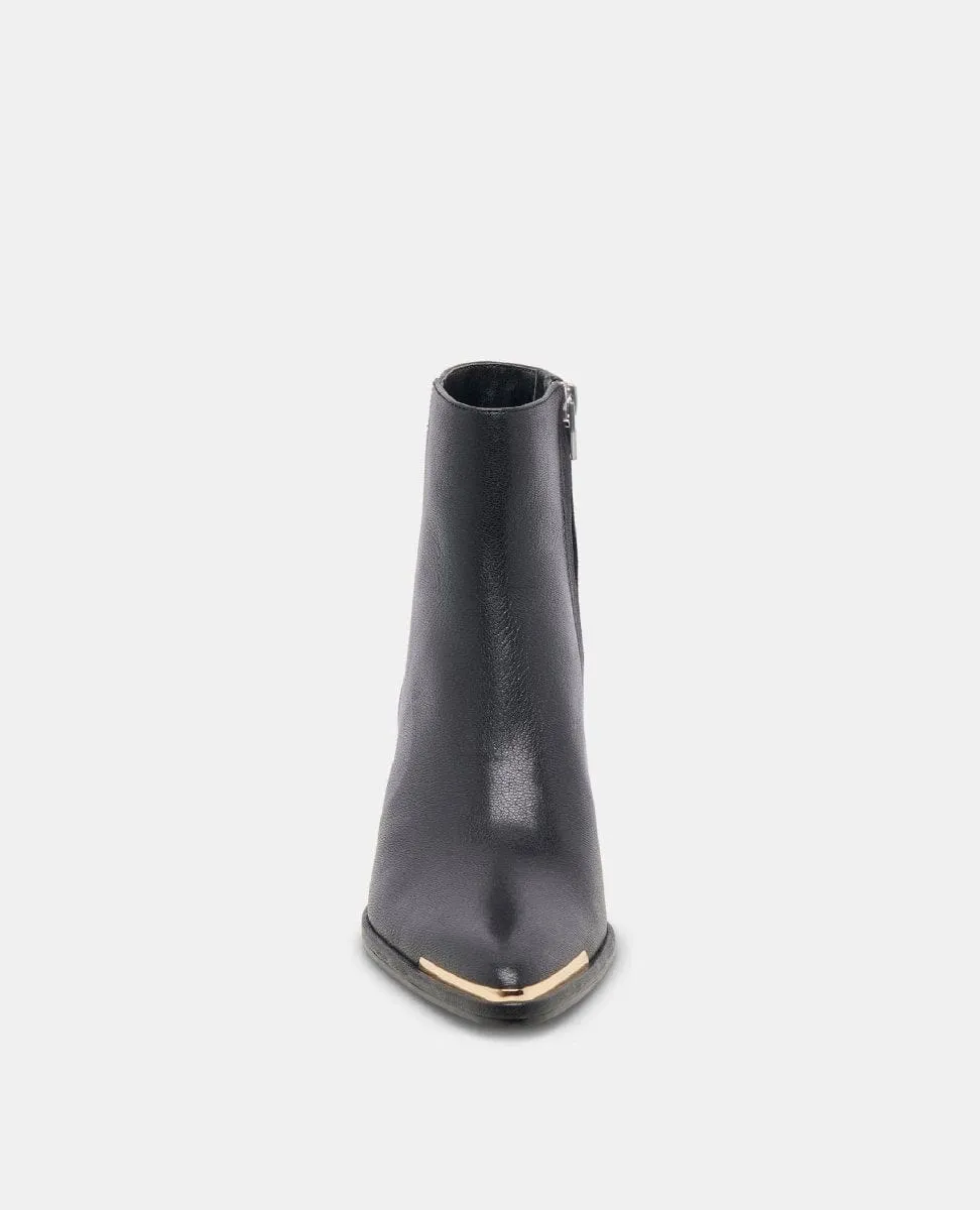 Nonah Booties Black Leather