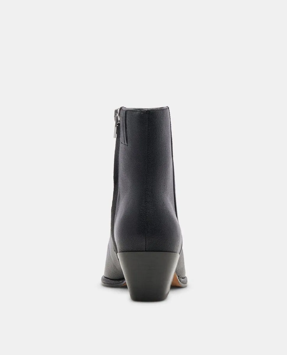 Nonah Booties Black Leather