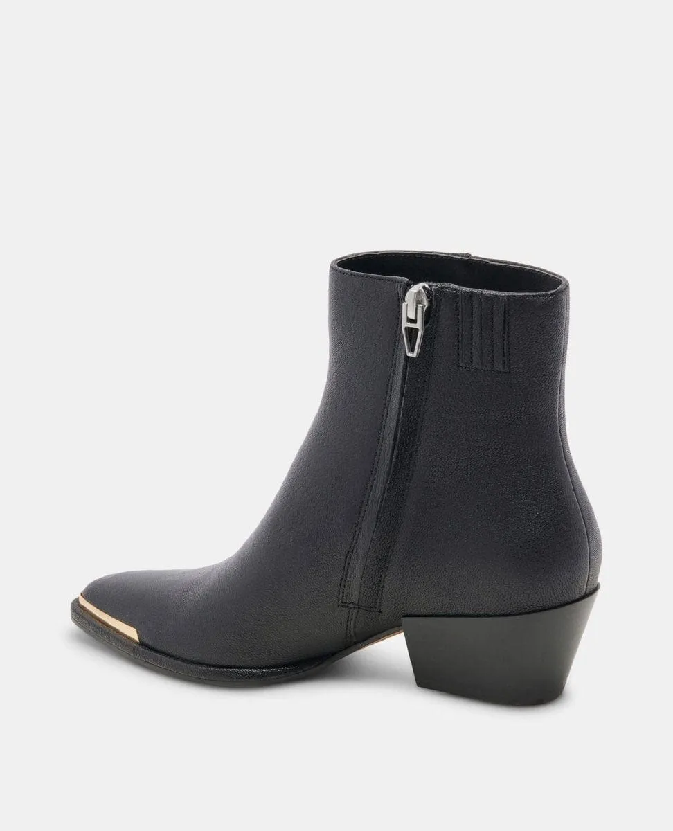 Nonah Booties Black Leather