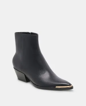 Nonah Booties Black Leather