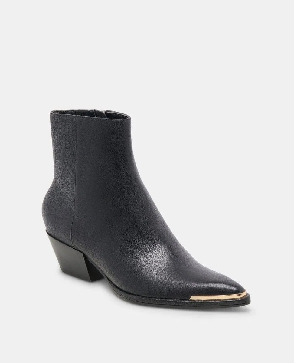 Nonah Booties Black Leather