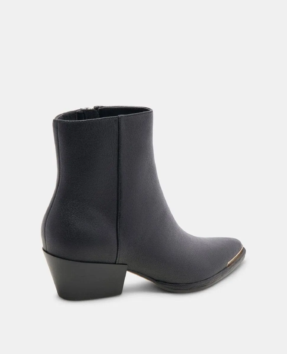 Nonah Booties Black Leather