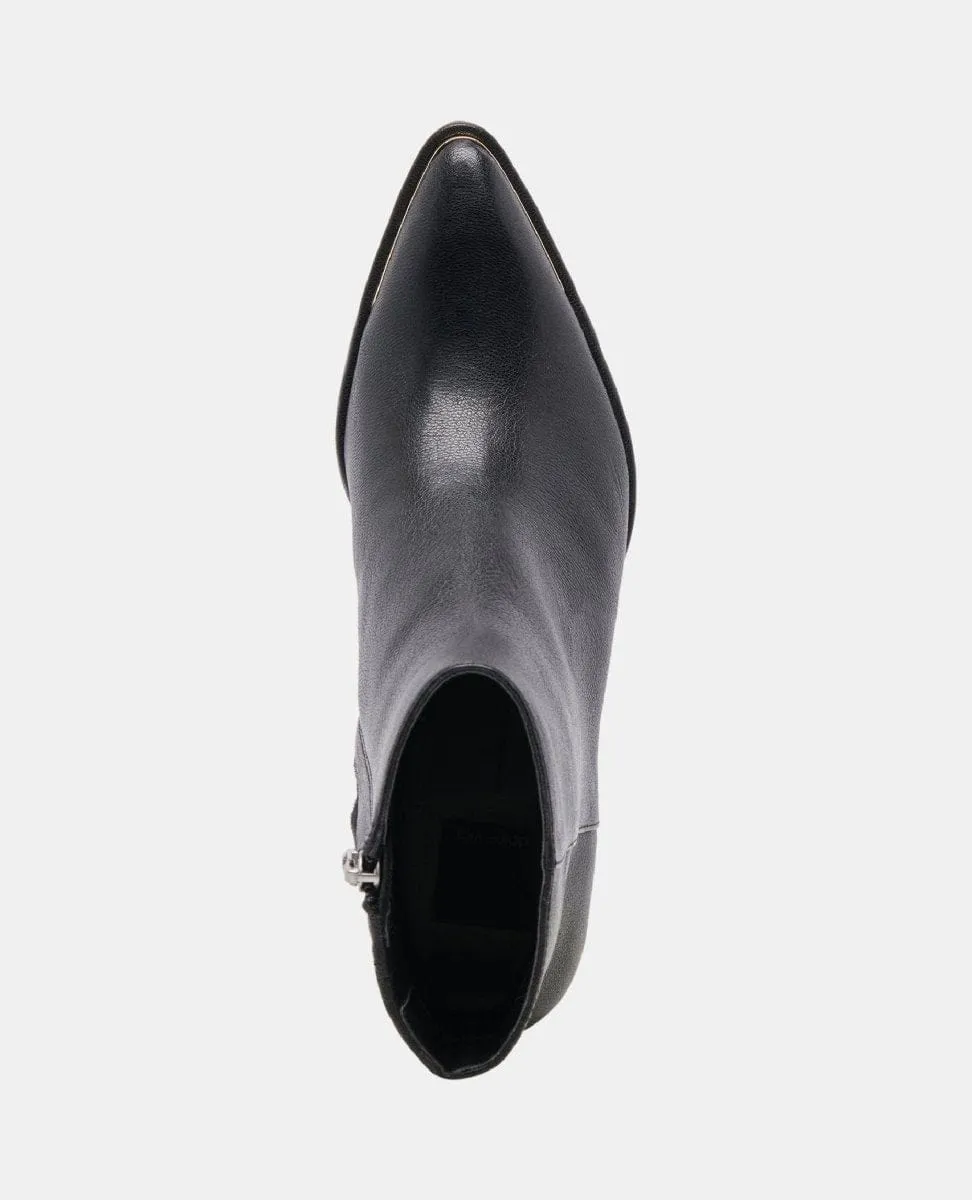 Nonah Booties Black Leather