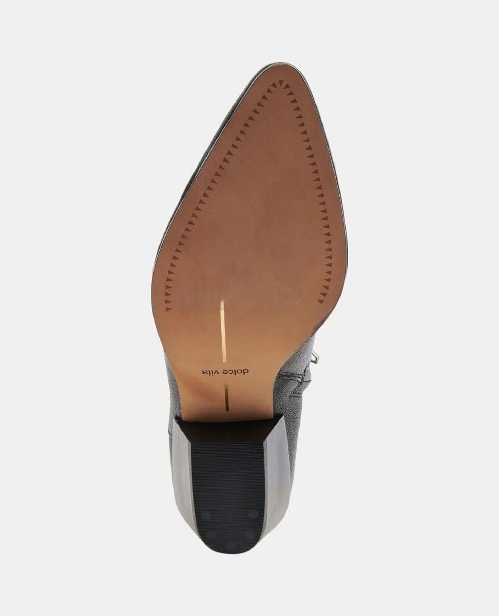 Nonah Booties Black Leather