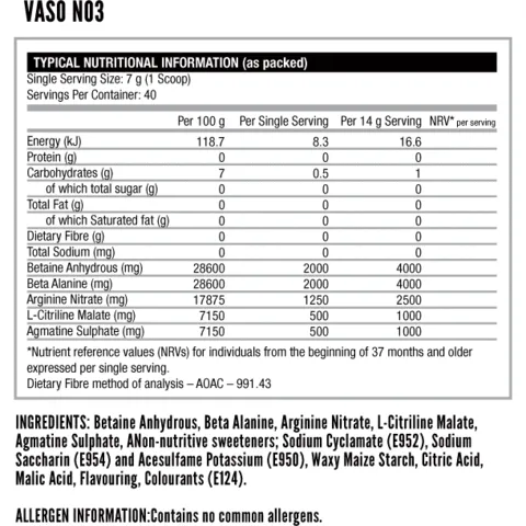 Nutritech Vaso NO3