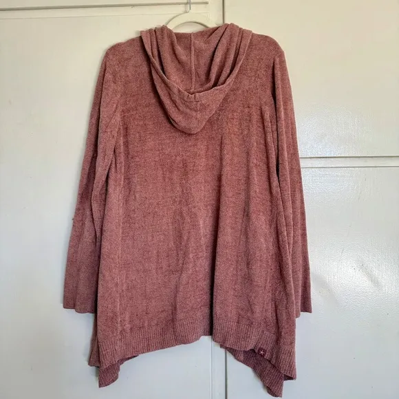 NWT Barefoot Dreams Cozy Chic Ultra Cardigan Clay Open Front Cardigan Size Large