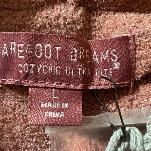 NWT Barefoot Dreams Cozy Chic Ultra Cardigan Clay Open Front Cardigan Size Large