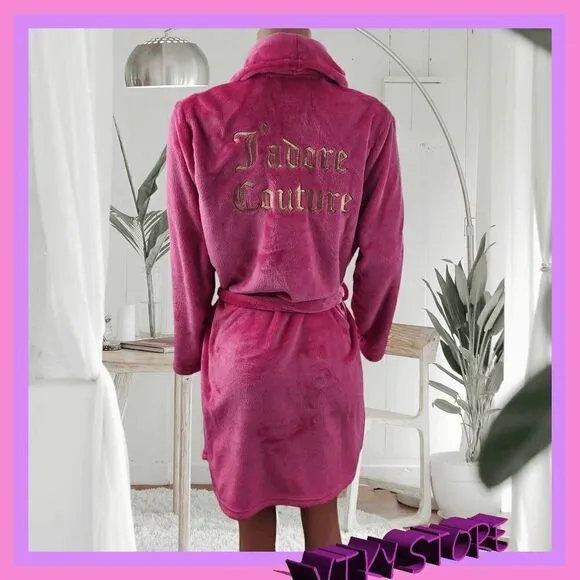 NWT Golden Back Bliss: {Juicy Couture} Pink Sherpa Robe, L/XL NWT